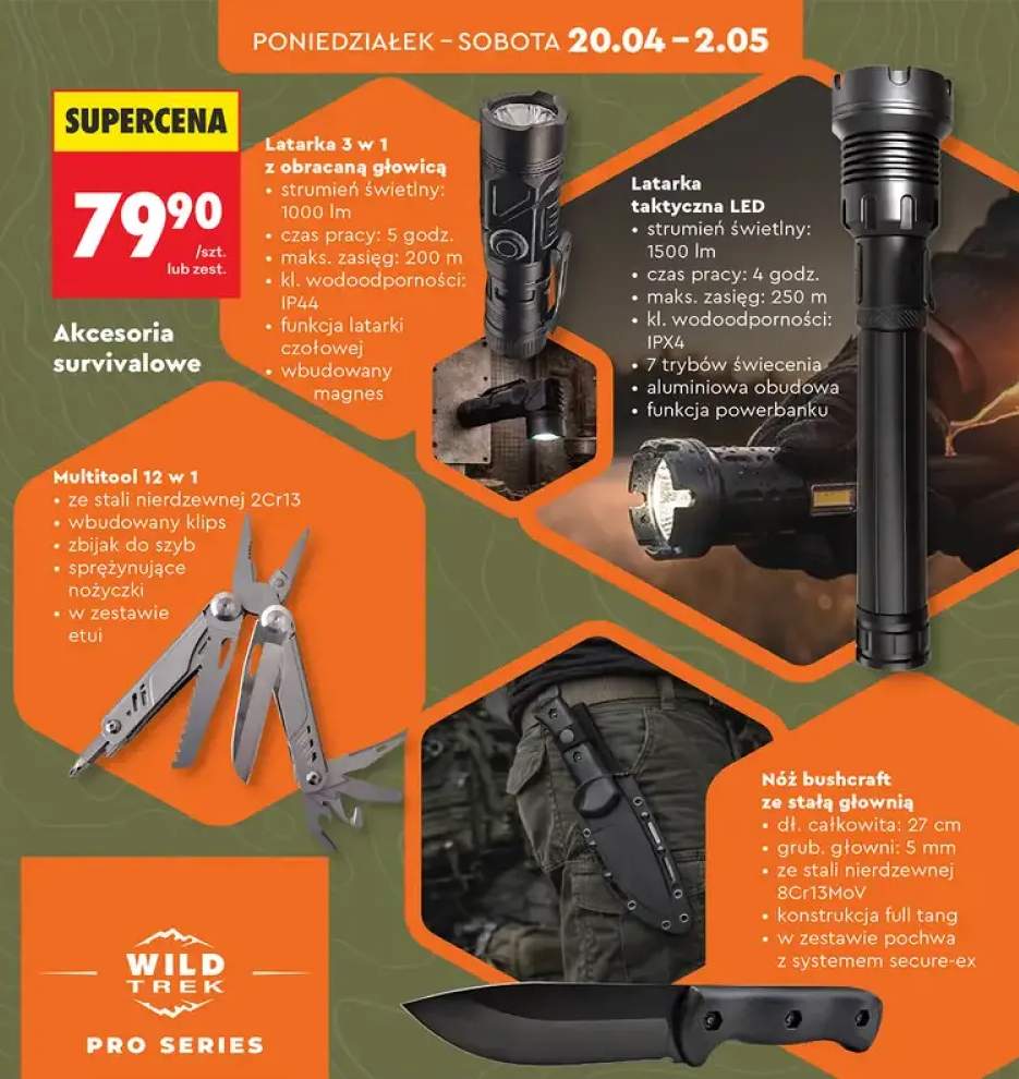 Nóż bushcraft ze stałą głownią
