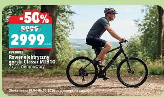 Rower elektryczny górski Classic MTB10 27,5", ciemnoszary