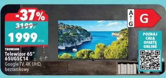 Telewizor 65" 65UG6400 Google TV, 4K UHD, bezramkowy