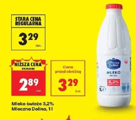 Mleko świeże 3,2% Mleczna Dolina