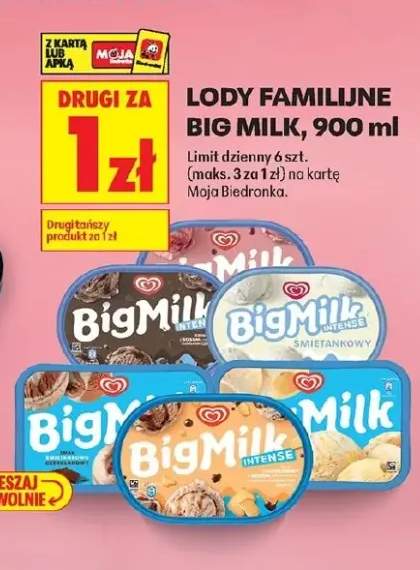 Lody familijne Big Milk śmietankowy