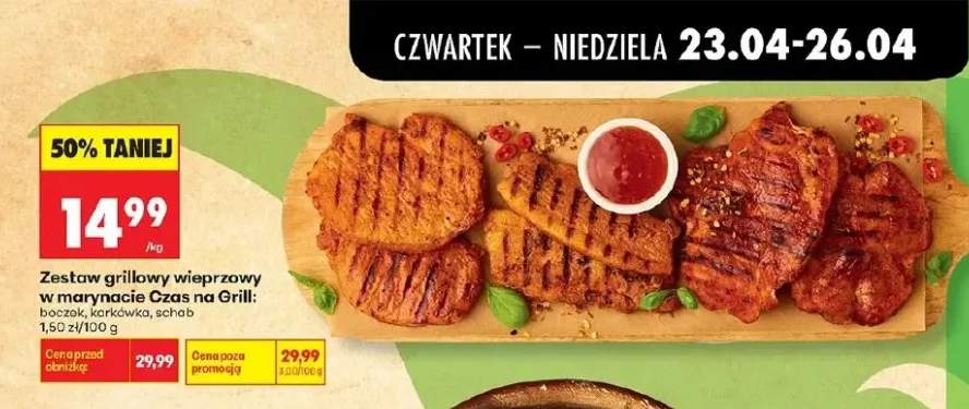 Zestaw grillowy wieprzowy w marynacie Czas na Grill schab