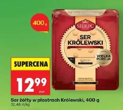 Ser żółty w plastrach Królewski Sierpc