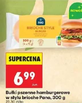 Bułki pszenne hamburgerowe w stylu brioche Pano