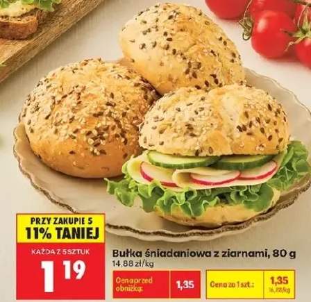 Bułka śniadaniowa z ziarnami