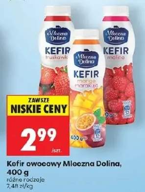 Kefir owocowy truskawkowy Mleczna Dolina