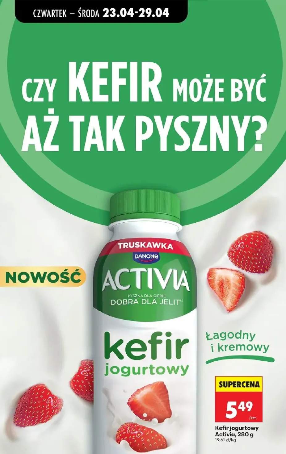 Kefir jogurtowy Activia truskawka