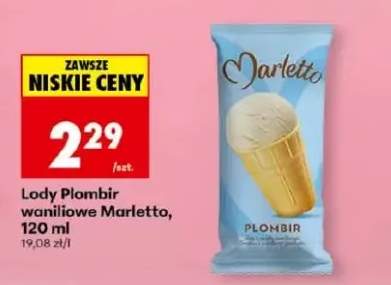 Lody Plombir waniliowe Marletto