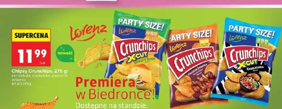 Chipsy Crunchips X-Cut Lorenz ser-cebula
