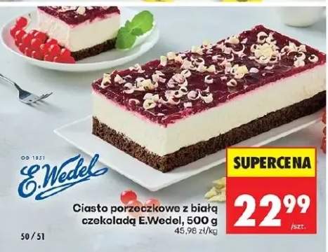 Ciasto porzeczkowe z białą czekoladą E.Wedel