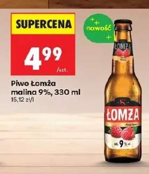 Piwo Łomża malina 9%