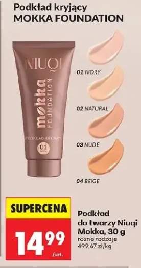 Podkład kryjący do twarzy Niuqi Mokka Foundation 01 Ivory