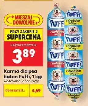 Karma dla psa baton Puffi wołowina