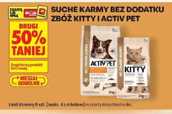 Sucha karma bez dodatku zbóż Activ Pet bogata w kurczaka