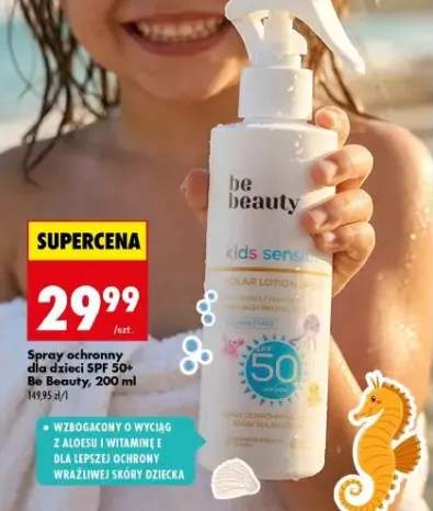 Spray do opalania dla dzieci SPF 50+ Be Beauty