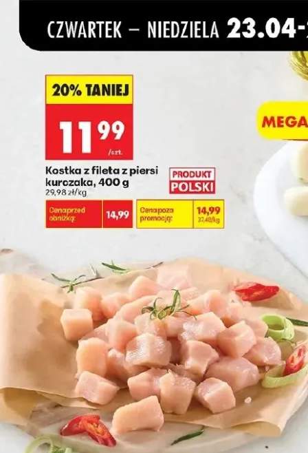 Kostka z fileta z piersi kurczaka