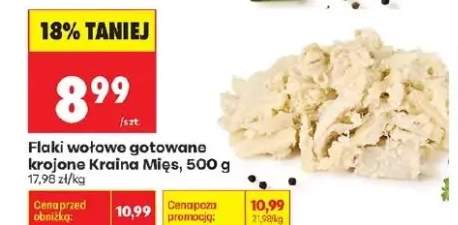 Flaki wołowe gotowane krojone Kraina Mięs