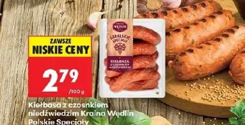 Kiełbasa z czosnkiem niedźwiedzim Kraina Wędlin Polskie Specjały