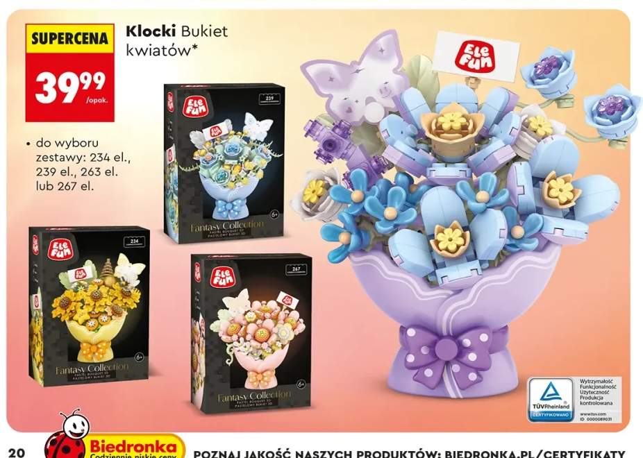 Klocki Bukiet kwiatów Ele Fun Fantasy Collection 267el.