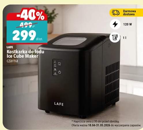 Kostkarka do lodu Ice Cube Maker Lafe czarna 120W 1l