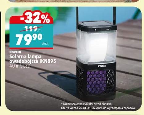 Solarna lampa owadobójcza IKN895 Noveen 40m² LED