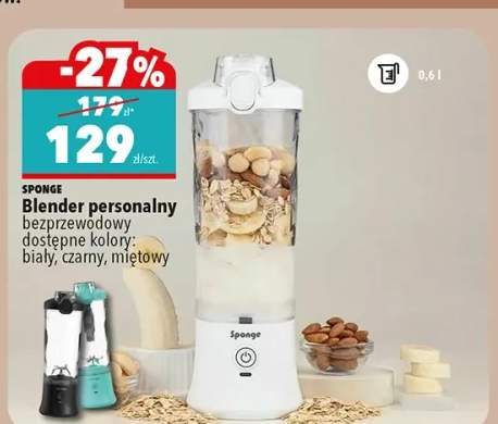Blender personalny bezprzewodowy Sponge biały 0,6l