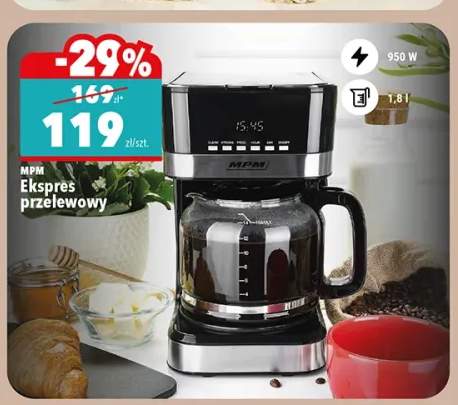 Ekspres przelewowy MPM 950W 1,8l