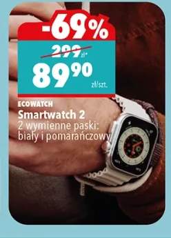 Smartwatch 2 Ecowatch 2 wymienne paski biały pomarańczowy