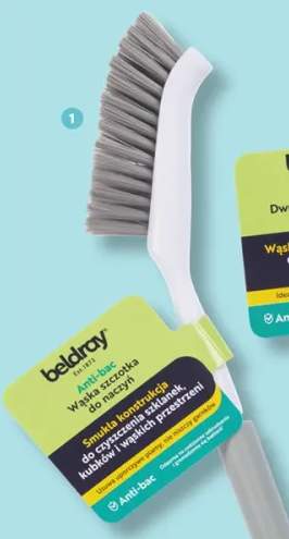 Wąska szczotka do mycia naczyń Beldray Anti-bac