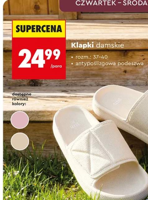 Klapki damskie Clevé antypoślizgowa podeszwa rozm. 37-40