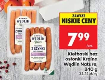Kiełbaski bez osłonki Kraina Wędlin Nature