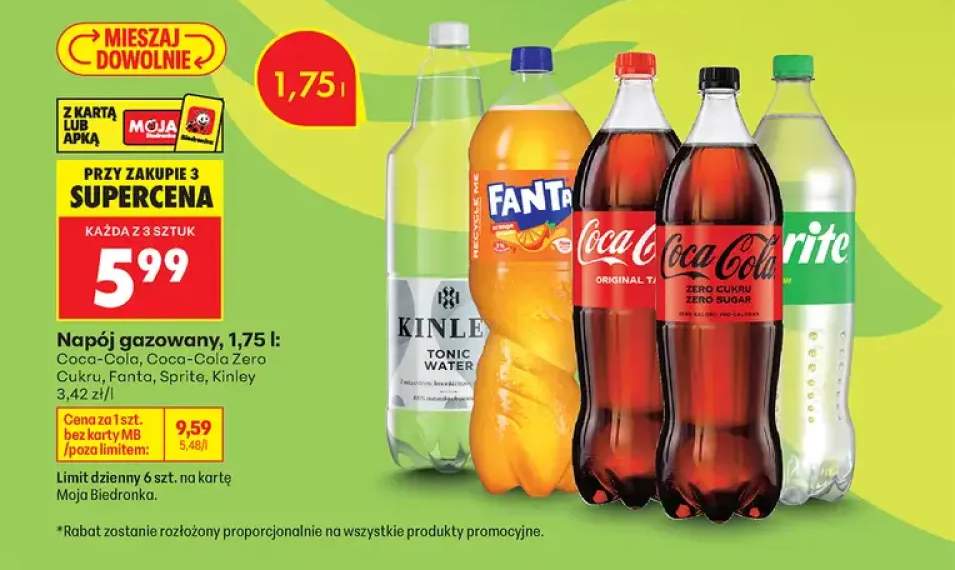 Napój gazowany Coca-Cola, Coca-Cola Zero 1,75l