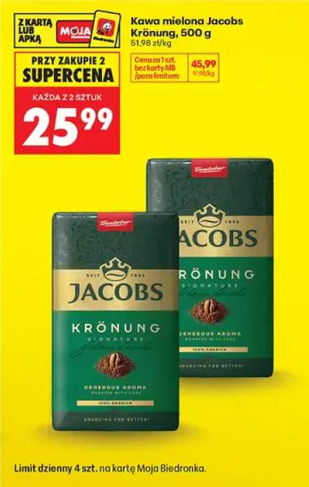 Kawa mielona Jacobs Krönung