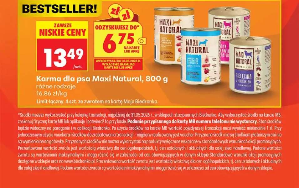 Karma mokra dla psa 800g, różne rodzaje