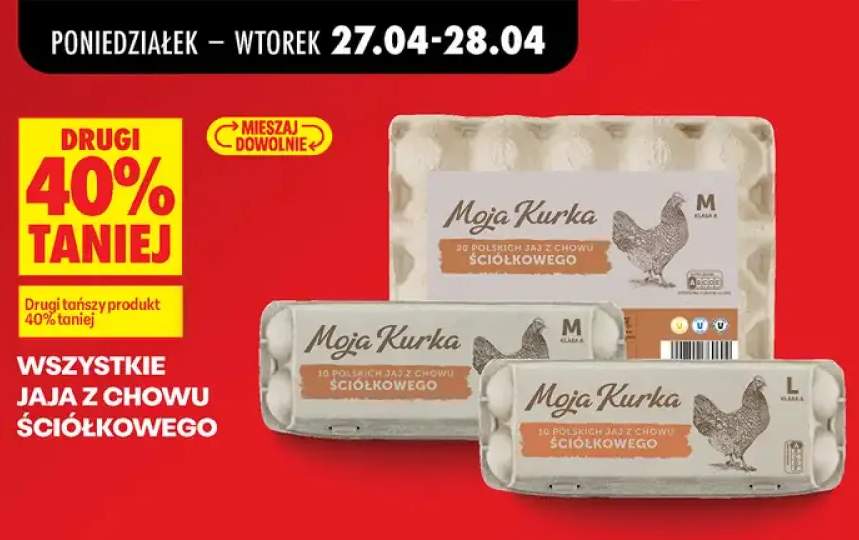 Jaja z chowu ściółkowego Moja Kurka M