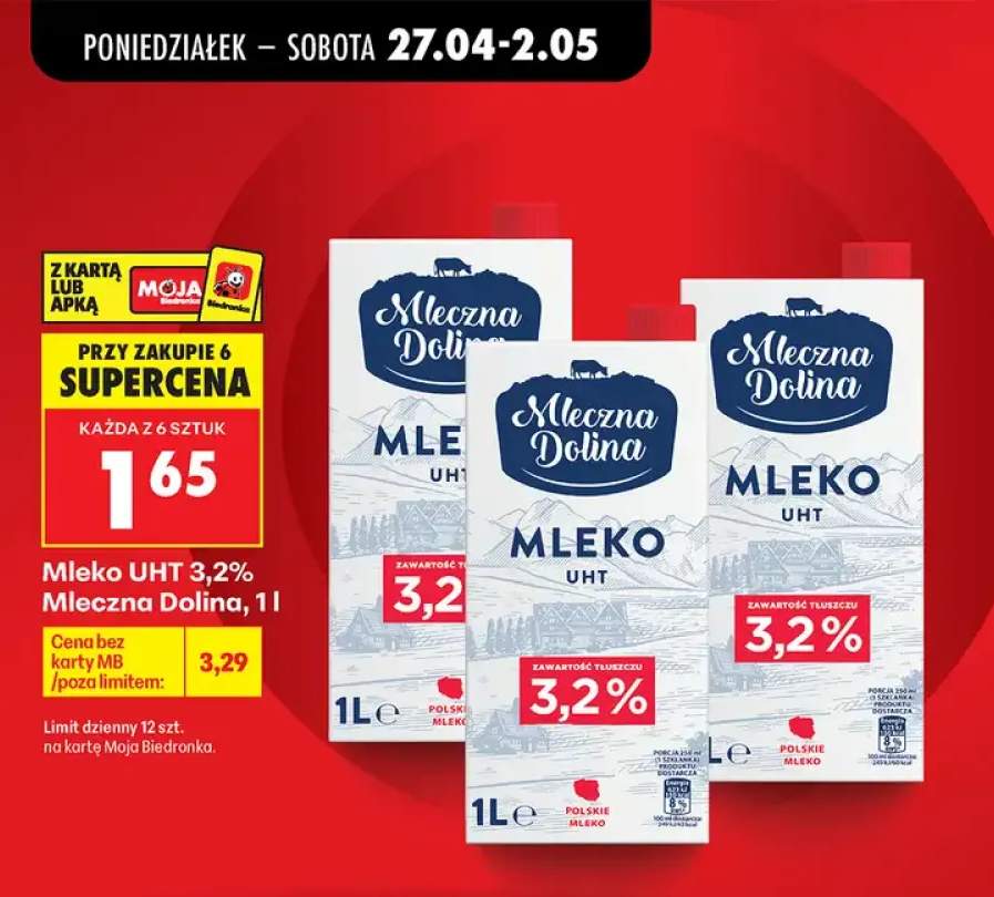 Mleko UHT 3,2% Mleczna Dolina