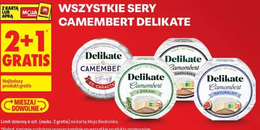 Ser camembert 2+1 GRATIS