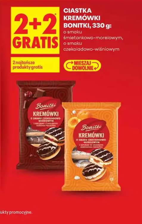 Ciastka kremówki 330g 2+2 GRATIS