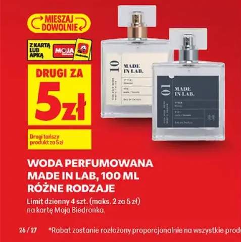 Woda perfumowana 100ml, różne rodzaje DRUGA ZA 5 ZŁ