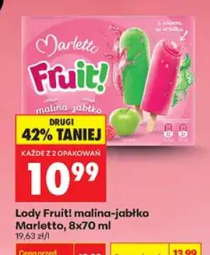 Lody Fruit! malina-jabłko Marletto