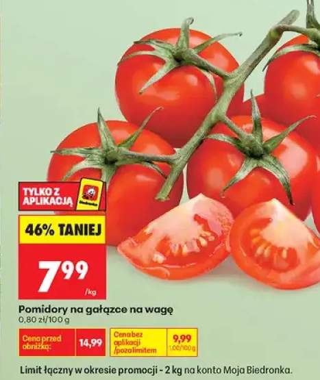 Pomidory na gałązce na wagę