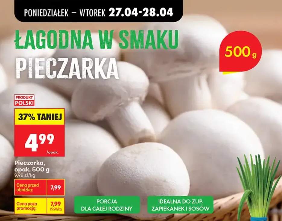 Pieczarka łagodna w smaku polska