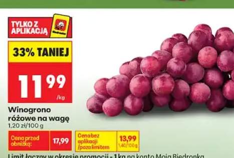 Winogrono różowe na wagę