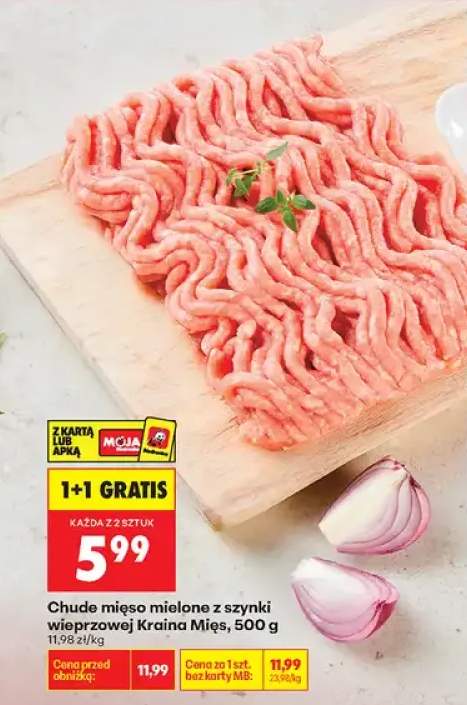 Chude mięso mielone z szynki wieprzowej Kraina Mięs