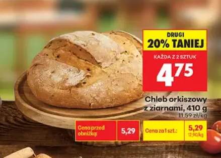 Chleb orkiszowy z ziarnami