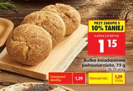 Bułka śniadaniowa pełnoziarnista