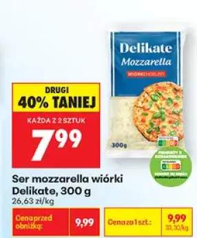Ser mozzarella wiórki Delikate