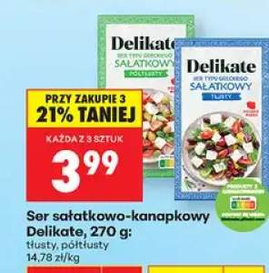 Ser sałatkowo-kanapkowy Delikate półtłusty