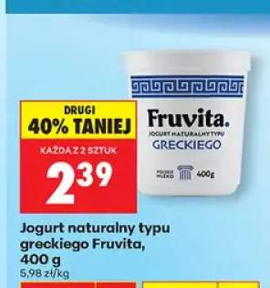 Jogurt naturalny typu greckiego Fruvita