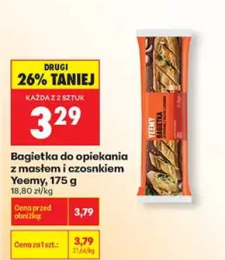 Bagietka do opiekania z masłem i czosnkiem Yeemy